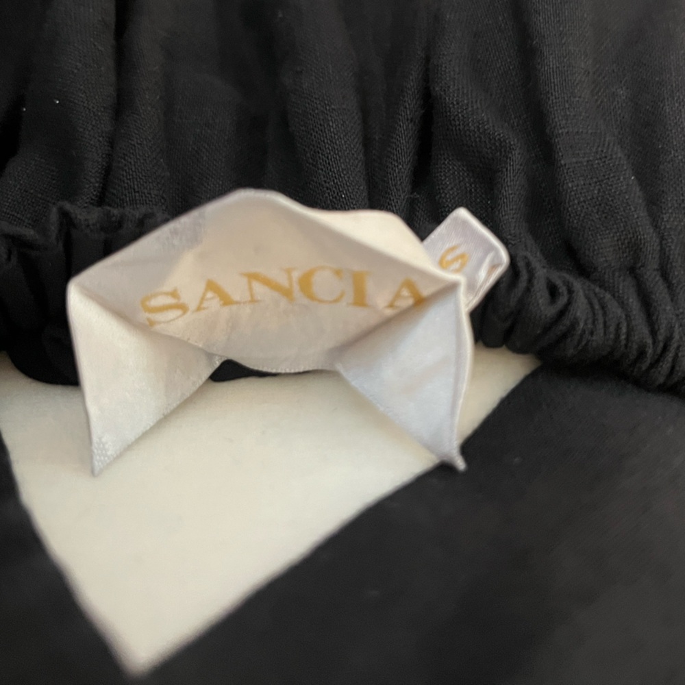 SANCIA Mirela Strappy Back Smocked Dress apron linen - Picture 9 of 15